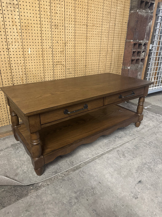 The Pioneer Woman Helen Coffee Table Made With Solid Wood Frame, Heirloom Brown - new