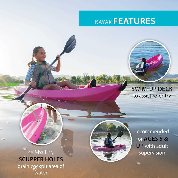 Lifetime Wave 6 ft Youth Kayak, Pink (90098) - new