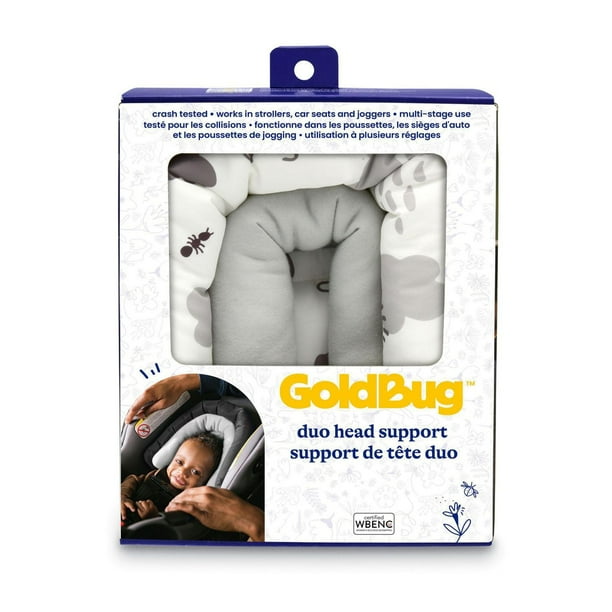 Goldbug Baby Car Seat Duo Head Support, Universal Insert for Newborns and Infants, Unisex Clouds, GoldBug Duo Headsupport Cloud - new