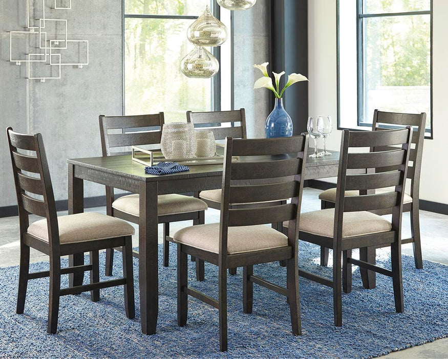Rokane Brown Dining Room Table Set (7/CN)