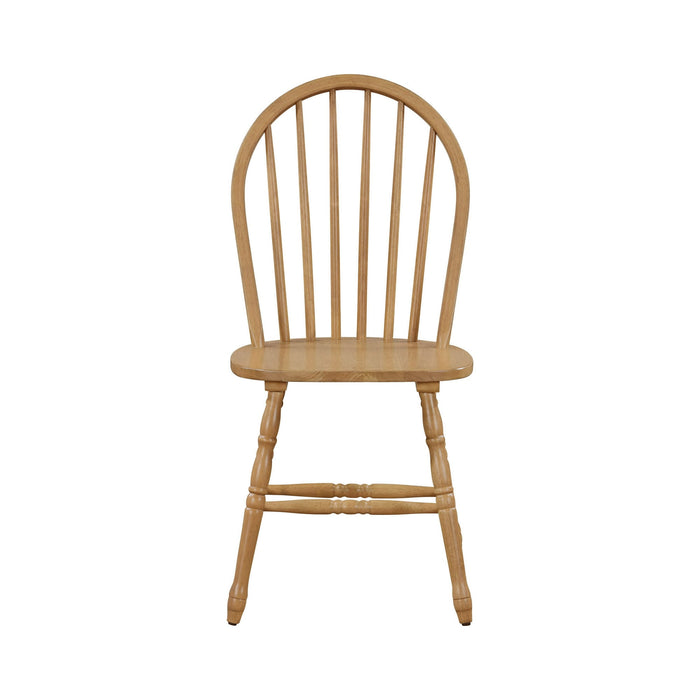 Better Homes and Gardens Autumn Lane Windsor Solid Wood Dining Chairs, Light Honey Finish - new