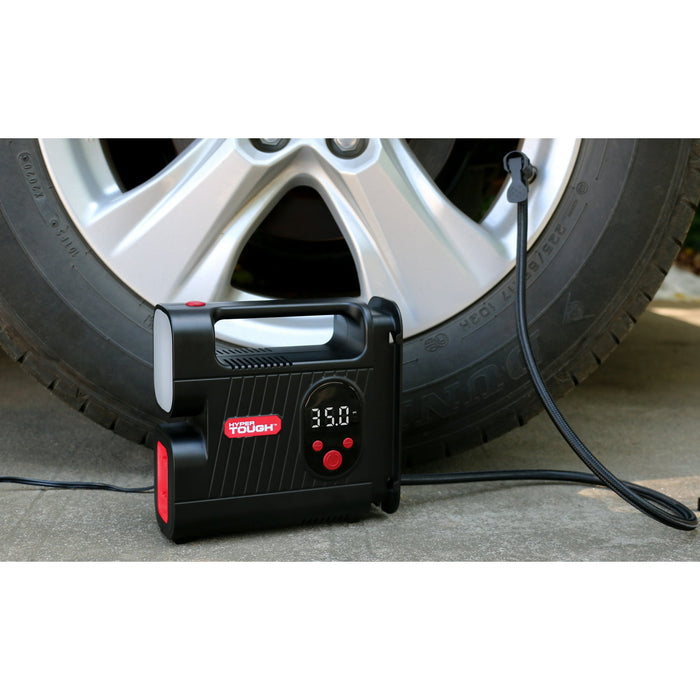 Hyper Tough DC 12V Digital Car Tire Inflator with Auto-off Function 100psi - new