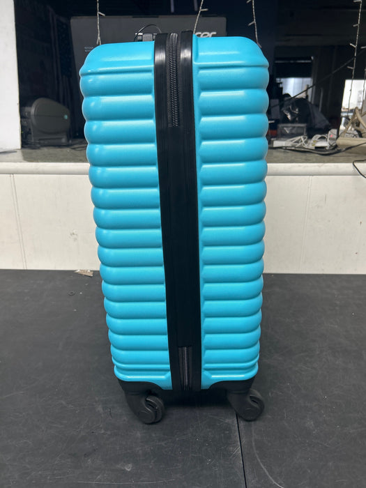 Hardshell Carry on Luggage 20" Lightweight Hardside Suitcase with Spinner Wheels.(Light Blue) - new