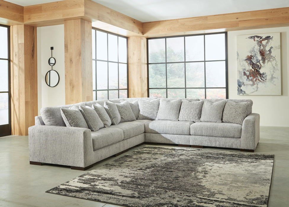 Regent Park Pewter Regent Park 5-Piece Sectional - Brand New