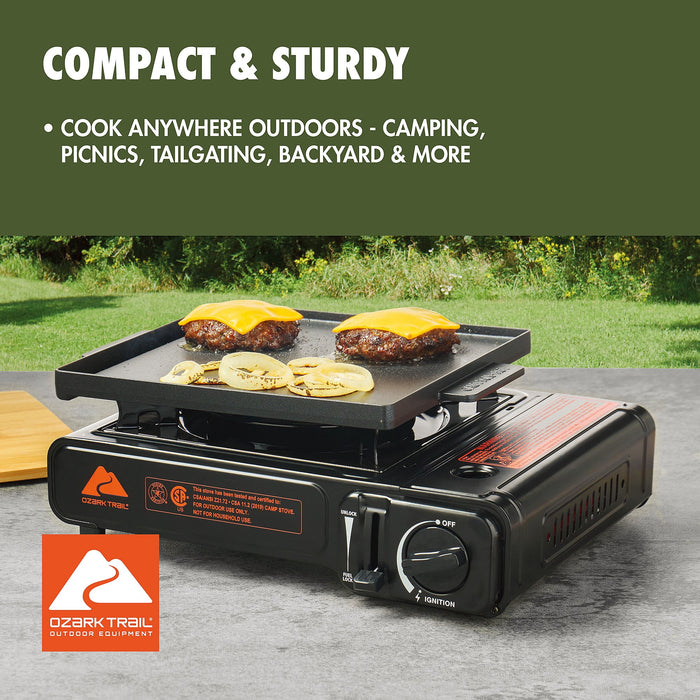 Ozark Trail 83.1 sq in 2-in-1 Butane Outdoor Griddle - new