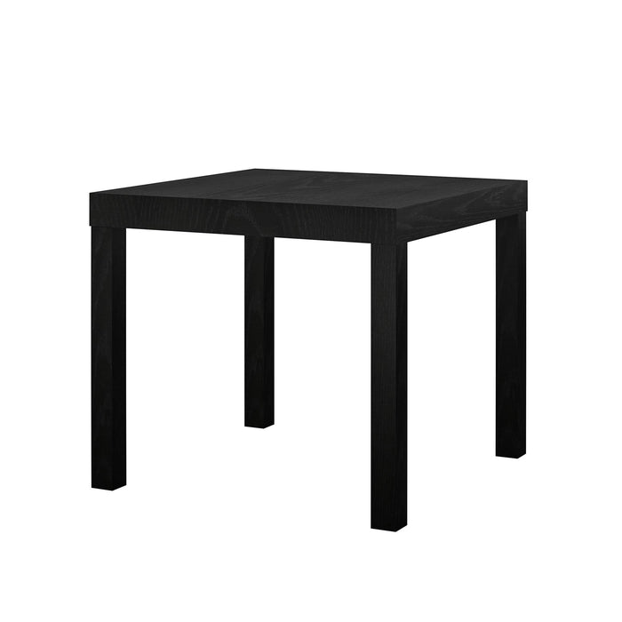 Mainstays Parsons End Table, Black Oak - new