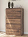 Hollinaze Walnut Brown Five Drawer Chest