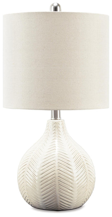 Rainermen Off White Ceramic Table Lamp (1/CN)