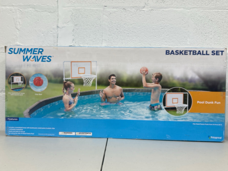 Summer Waves Basketball Set with Basketball Hoop for Frame Pools - new