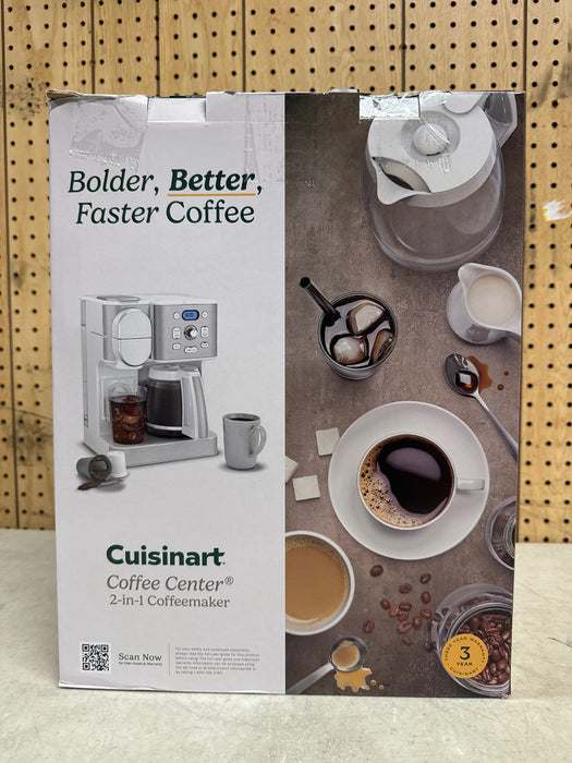 Cuisinart 2-in-1 Coffeemaker, 12 Cup Capacity, Single Serve, Hot or Iced - open_box