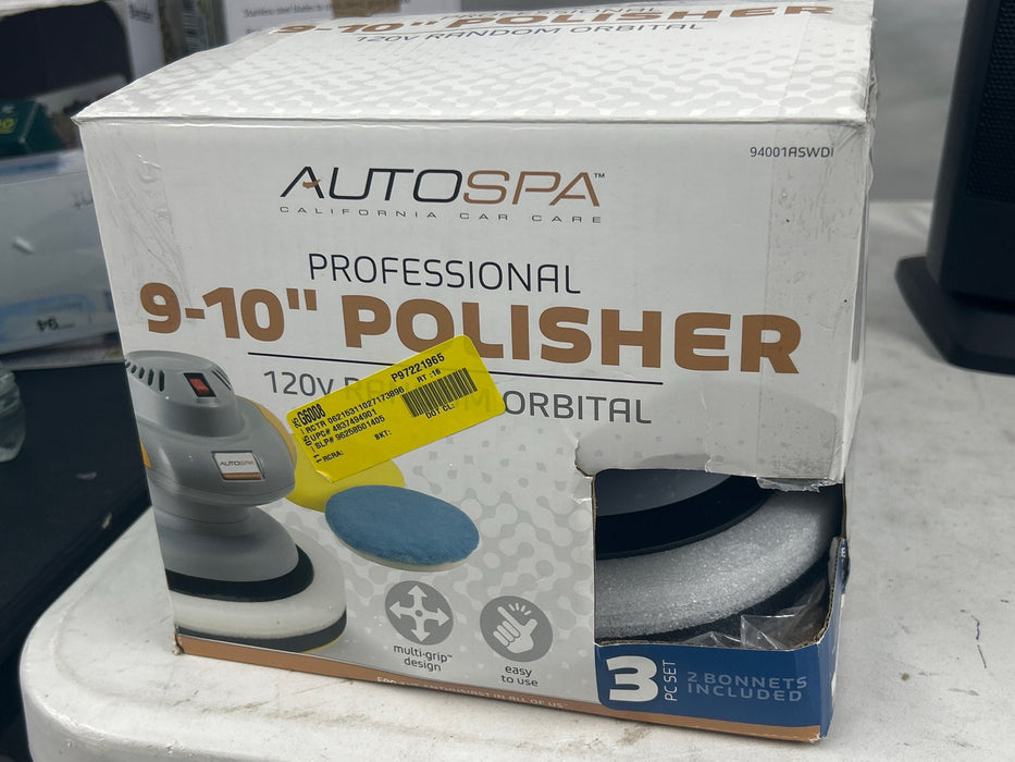 AutoSpa 10" Orbital Car Suerface Polisher with Bonus Bonnets, 94001ASWDI - use_like_new