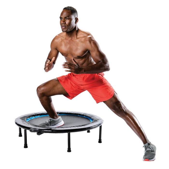 Athletic Works Circuit Trainer Trampoline with Steel Frame, Monitor and Adjustable Incline, 36"Dx12"H, 14 lbs., Black - new