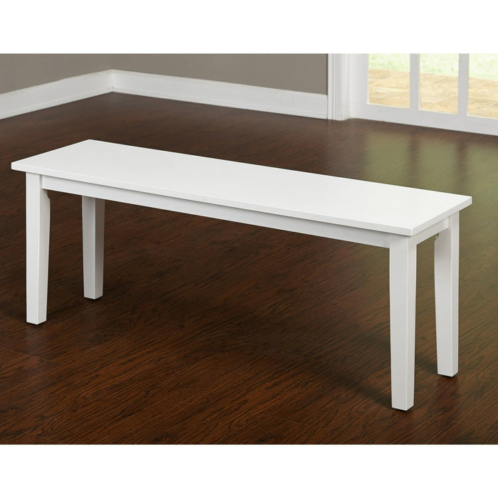 TMS Tiffany Indoor Bench, 47.5"L x 14"W x 18"H, White - new