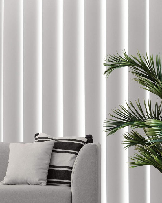CHICOLOGY Vertical Blinds , Door Blinds & Shades , Blackout Window Shade , Vertical Blinds for Doors , Sliding Blinds Oxford White (Vinyl) 78"W X 84"H - new