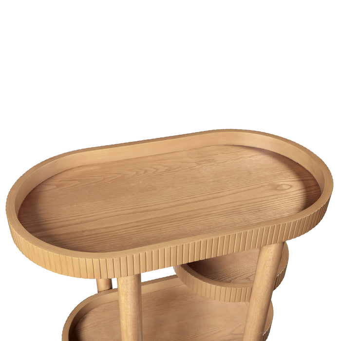 Beautiful Drew Bar Cart by Drew Barrymore, Warm Honey - open_box