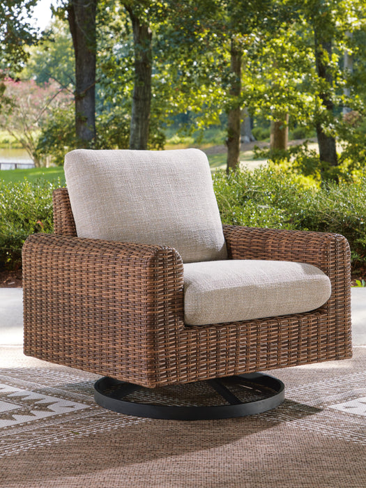 Angel Island Gray/Brown Swivel Lounge w/ Cushion