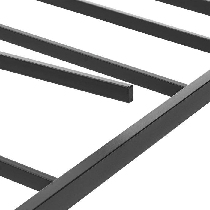 Mainstays Twin 14 Heavy Duty Steel Slat Platform Bed Frame with Storage Space Under Frame, No Box Sp - open_box