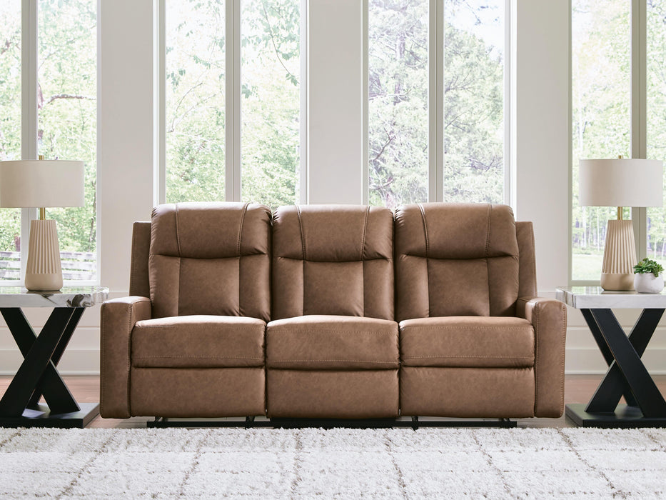 Mackmenville Caramel Reclining Sofa