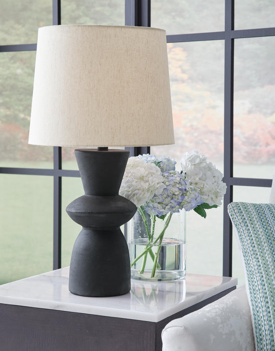 Scarbot Distressed Black Paper Table Lamp (Priced Per Item, Must Order 2, 4, 6, or 8)