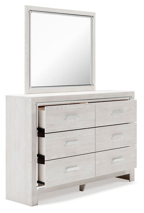 Altyra White Altyra Dresser and Mirror