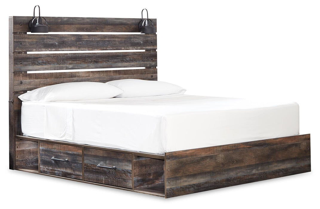 Drystan Multi Drystan King Panel Bed with 4 Storage Drawers