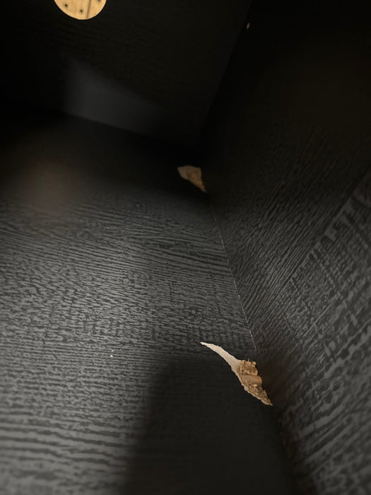 Mainstays Parsons TV Stand for TVs up to 50", Black Oak - new