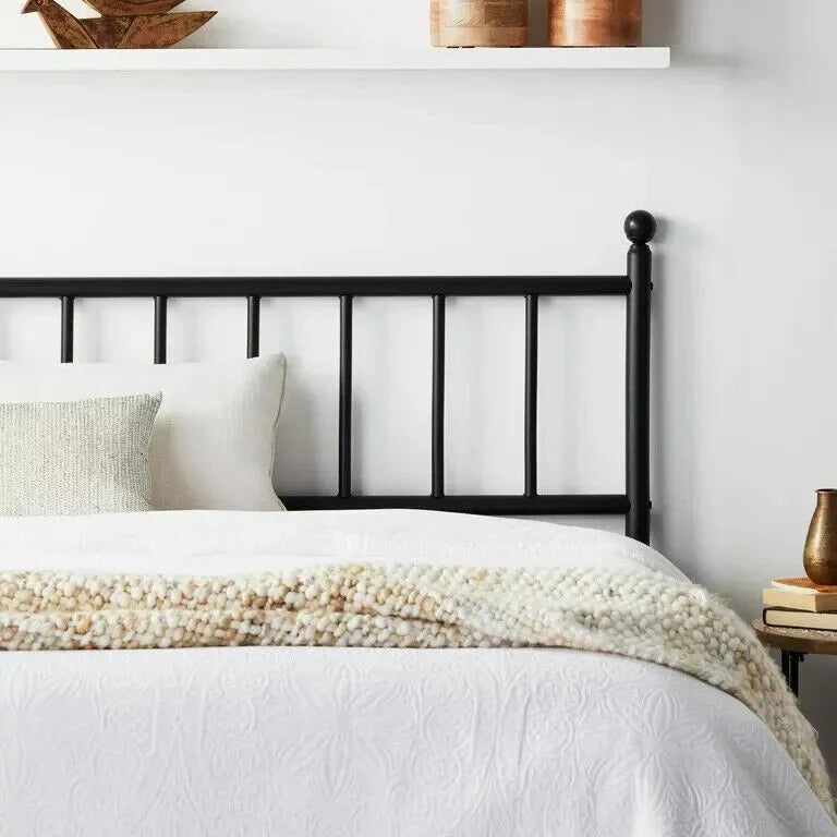 King Size Headboard Only Vertical Bar Modern Industrial French Country Farm New - open_box