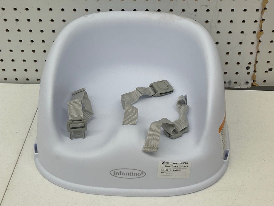 Infantino Simply Modern Booster Seat with 3-Point Safety Harness, Contoured Seat, and Easy-Clean Design for Babies and Toddlers - new