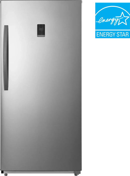 Insignia™ - 13.8 Cu. Ft. Garage Ready Convertible Upright Freezer with ENERGY STAR Certification - Stainless Steel - new