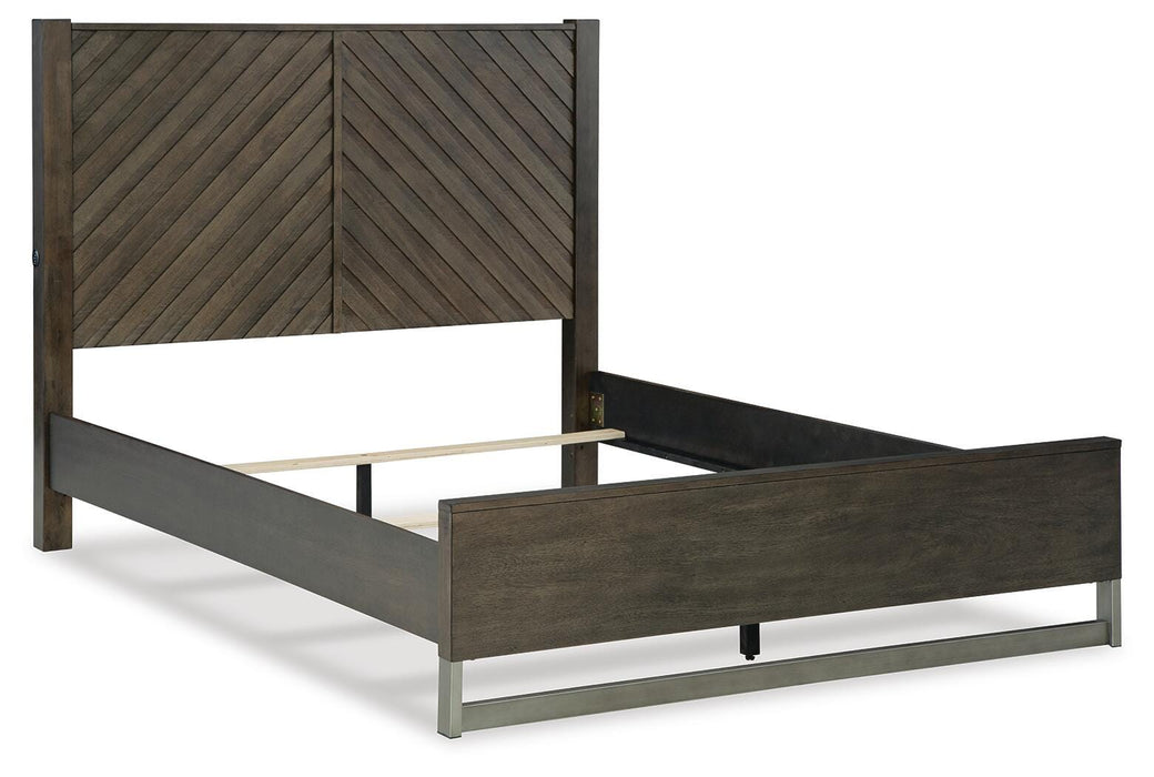 Arkenton Grayish Brown Arkenton Queen Panel Bed