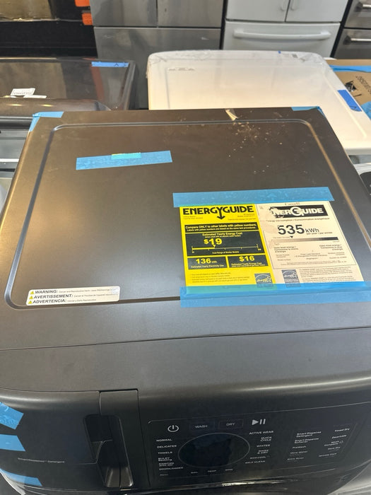 GE Profile - UltraFast 4.8 Cu. Ft. High-Efficiency Smart Front Load Washer and Electric Dryer Combo with Ventless Heat Pump - Carbon Graphite - new