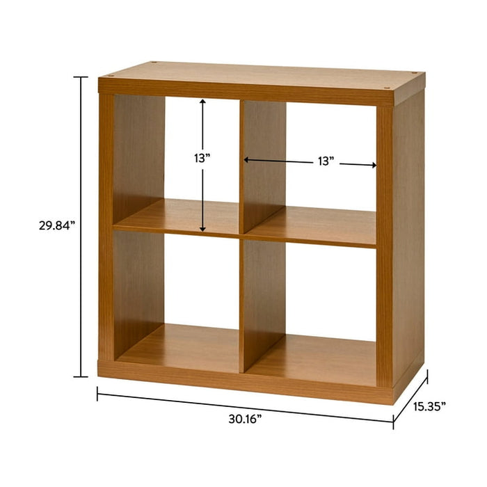 Better Homes & Gardens 4 Cube Storage Organizer, Acorn - new