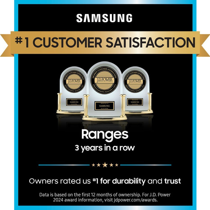 Samsung - 6.3 cu. ft. Smart Instant Heat Slide-in Induction Range with Air Fry & Convection+ - Stainless Steel - display_model