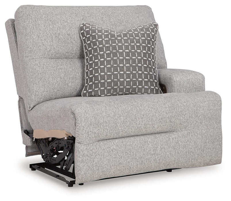 Acklen Place Pewter Acklen Place 7-Piece Power Sectional Reclining Sofa with Storage Console