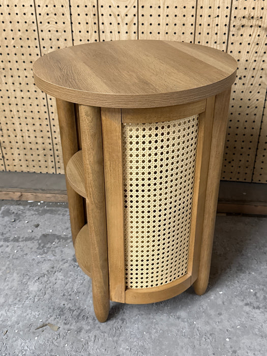 Better Homes & Gardens Springwood Caning Side Table, Light Honey Finish - new