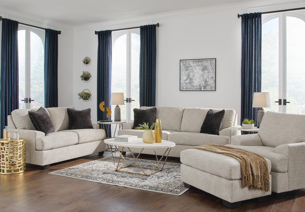 Vayda Pebble Vayda Sofa, Loveseat, Chair and Ottoman