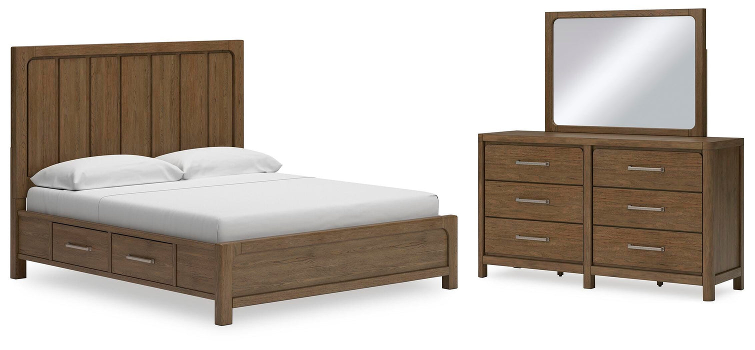 Cabalynn Light Brown Panel Storage Bedroom Collection