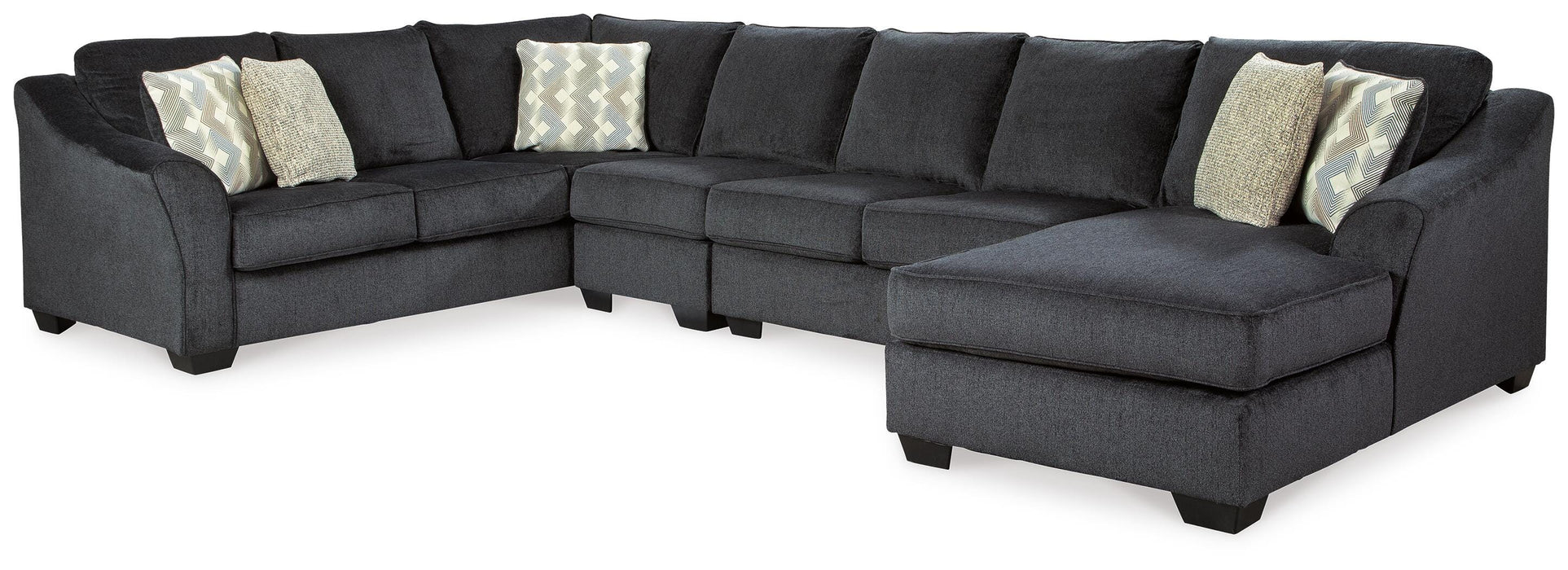 Eltmann Slate Eltmann 4-Piece Sectional with Chaise