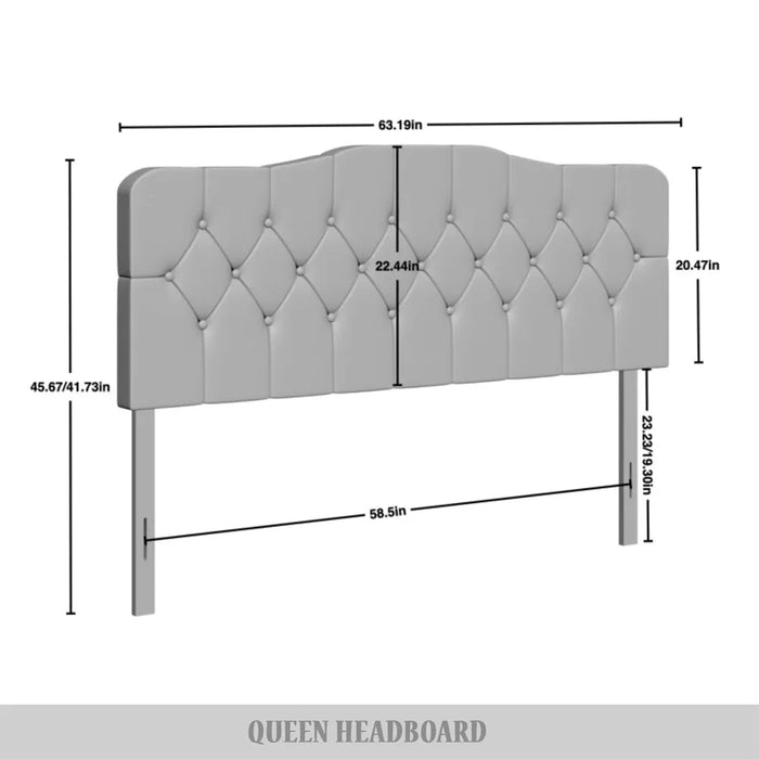 queen Chalet Posh Upholstered Headboard - new