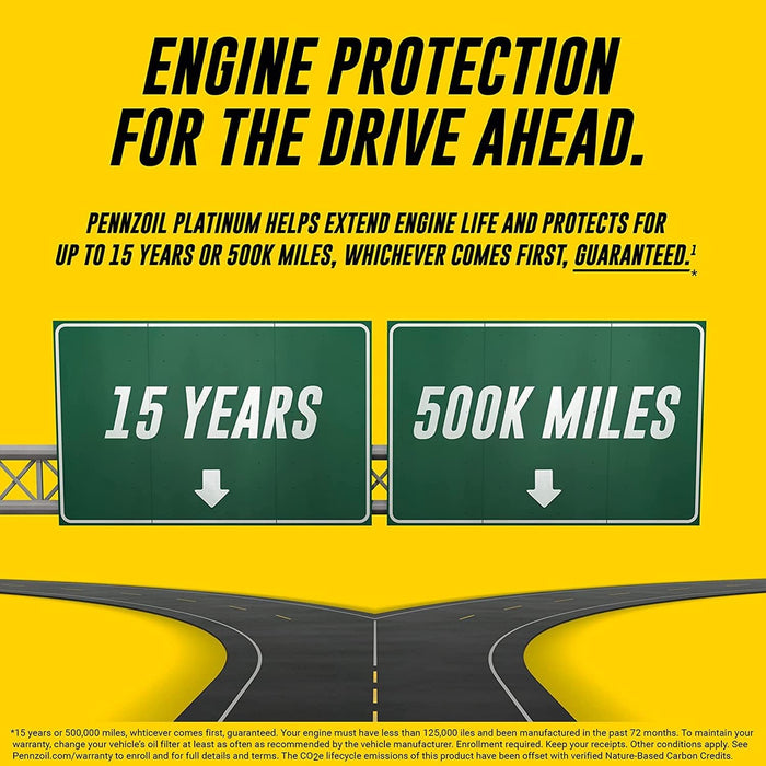 Pennzoil Platinum Full Synthetic 0W-20 Motor Oil, 5 Quart-Pack of 6 - open_box