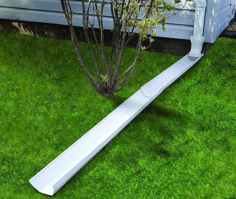 Frost King GWS3W Tilt and Drain Downspout Extender, 6 ft, White - open_box