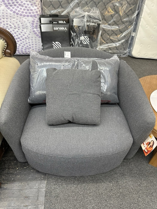 Beautiful Drew Chair by Drew Barrymore, Charcoal Boucle - new