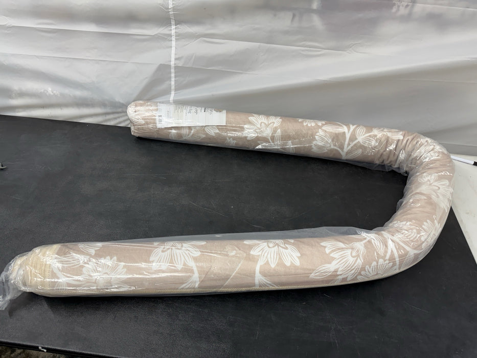 My Texas House Taupe Flower Damask Machine Washable Indoor Area Rug, 7'6" x 9'5" - new