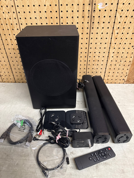 GCZ Soundbar with Subwoofer, 2.1 CH Separable Sound Bars for TV, Bluetooth/HDMI-ARC/Aux/Opt 3D Surround Sound - new