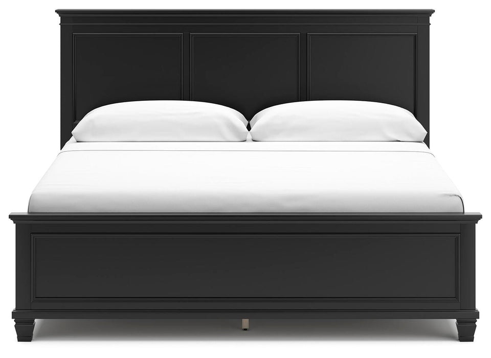 Lanolee Black Lanolee King Panel Bed