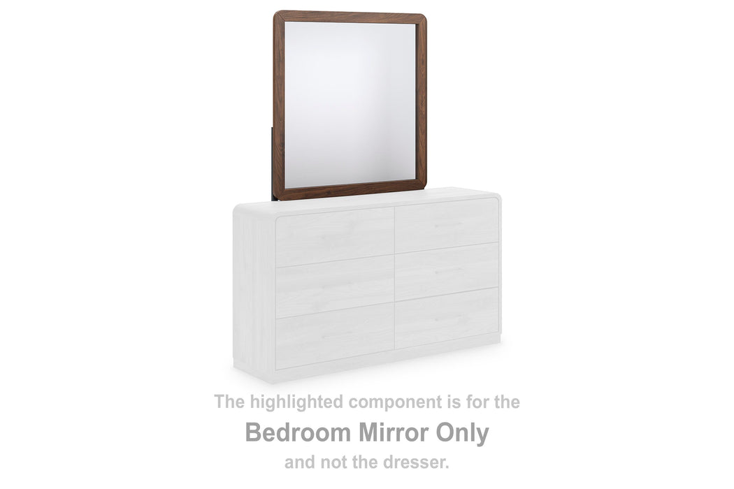 Hollinaze Walnut Brown Bedroom Mirror