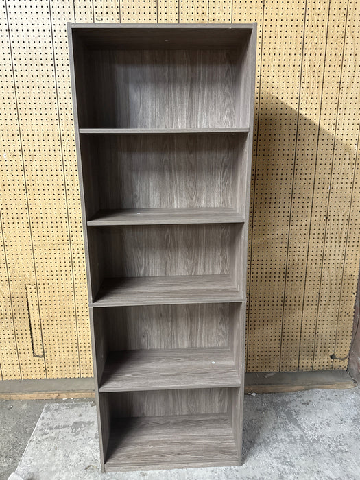 Mainstays 5-Shelf Bookcase with Adjustable Shelves, Rustic Oak - new