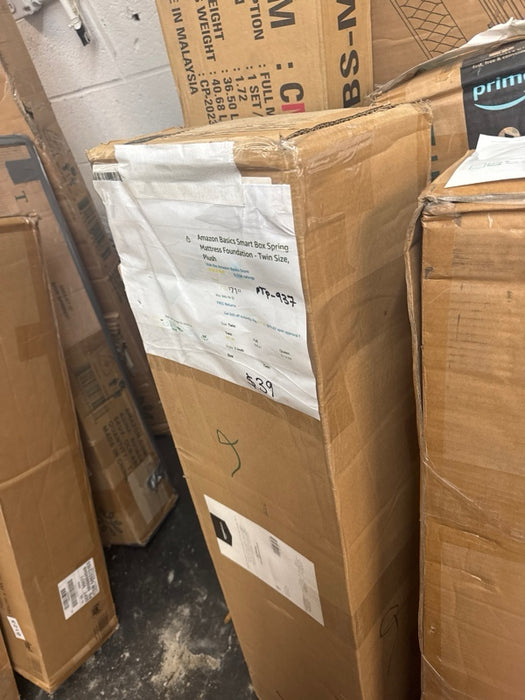 Amazon Basics Smart Box Spring Bed Base, 7-Inch Mattress Foundation - Twin XL, Tool-Free Easy Assembly - new