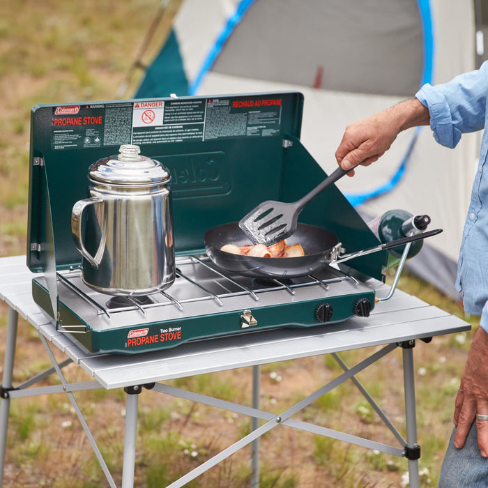 Coleman Brand, Matchlight 10,000 BTU 2-Burner Propane Stove, black - new