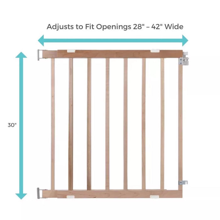 North States White 30 in. H X 28-42 in. W Wood Child Safety Gate - new